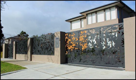 Gate metal quality veneziana fence xinhai xingpeng wall topper aluminum screen sheet for garden fence panels powder coat